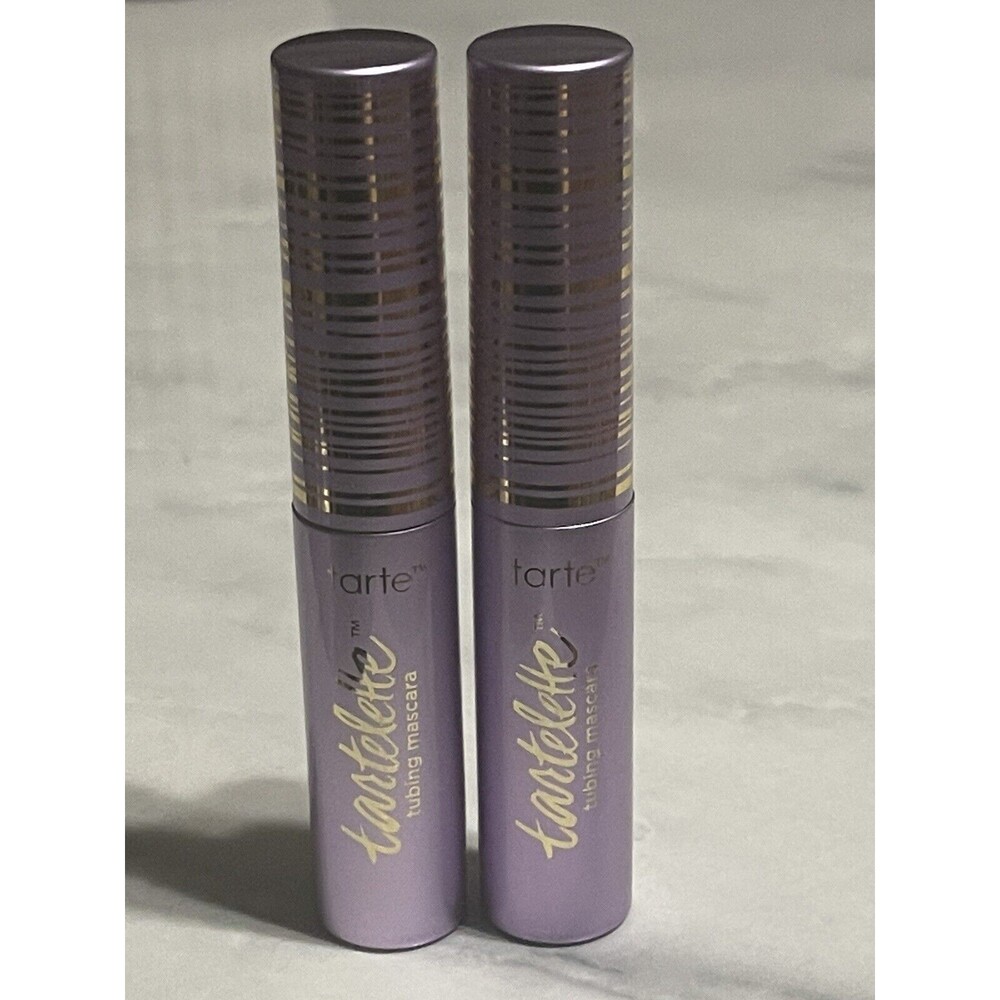 2 TARTE Tartelette Tubing Mascara BLACK Travel 4 mL Each New